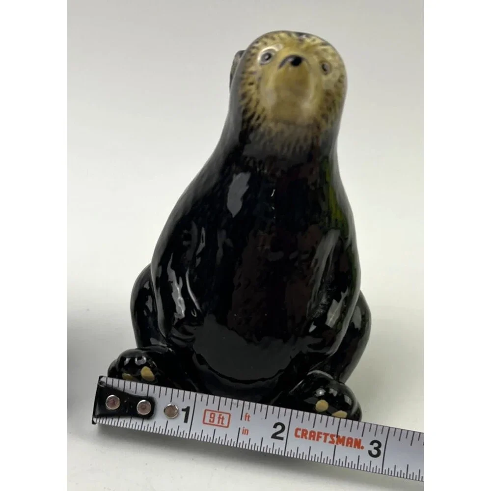 VTG Black Bear Ceramic/Porcelain Salt & Pepper Shakers